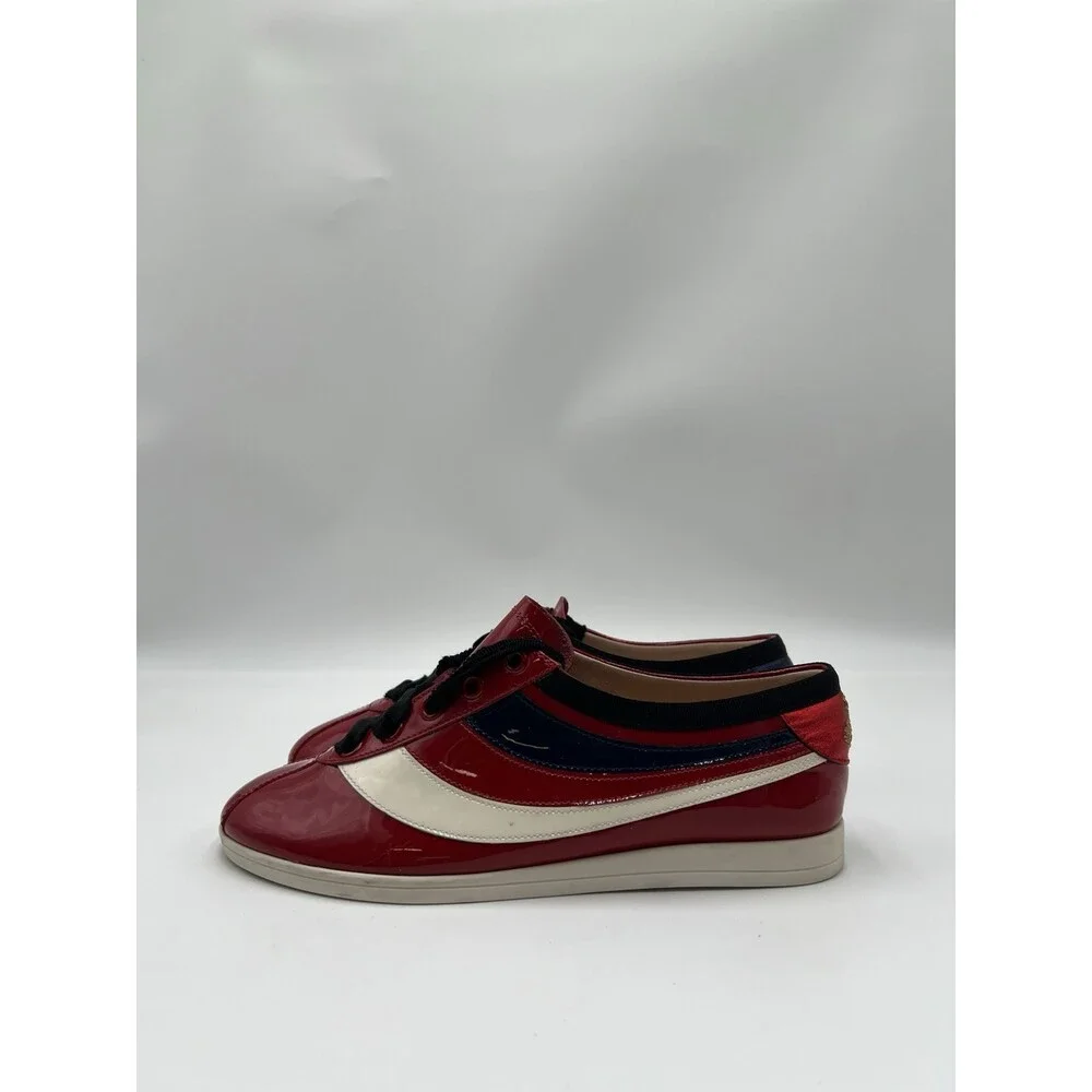 Women’s Gucci Falacer low-top sneakers in red patent leather Size 35 - Picture 3 of 6